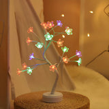 Plastic Colorful Flower Tree Battery LED Night Light Image - 1