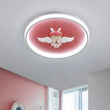 Playful Blue Astronaut LED Flush Mount Ceiling Light Image - 14