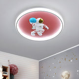 Playful Blue Astronaut LED Flush Mount Ceiling Light Image - 15