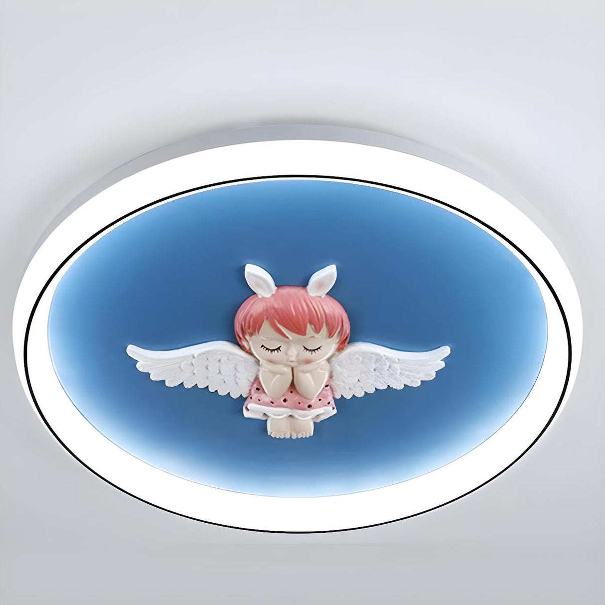 Playful Blue Astronaut LED Flush Mount Ceiling Light Image - 2