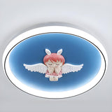 Playful Blue Astronaut LED Flush Mount Ceiling Light Image - 2