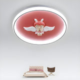 Playful Blue Astronaut LED Flush Mount Ceiling Light Image - 3