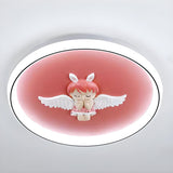 Playful Blue Astronaut LED Flush Mount Ceiling Light Image - 7