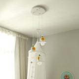 Playful Children Room Cartoon White Ghost Pendant Light Image - 1