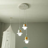 Playful Children Room Cartoon White Ghost Pendant Light Image - 3