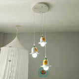 Playful Children Room Cartoon White Ghost Pendant Light Image - 4