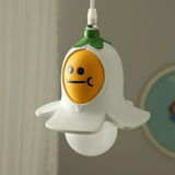 Playful Children Room Cartoon White Ghost Pendant Light Image - 5