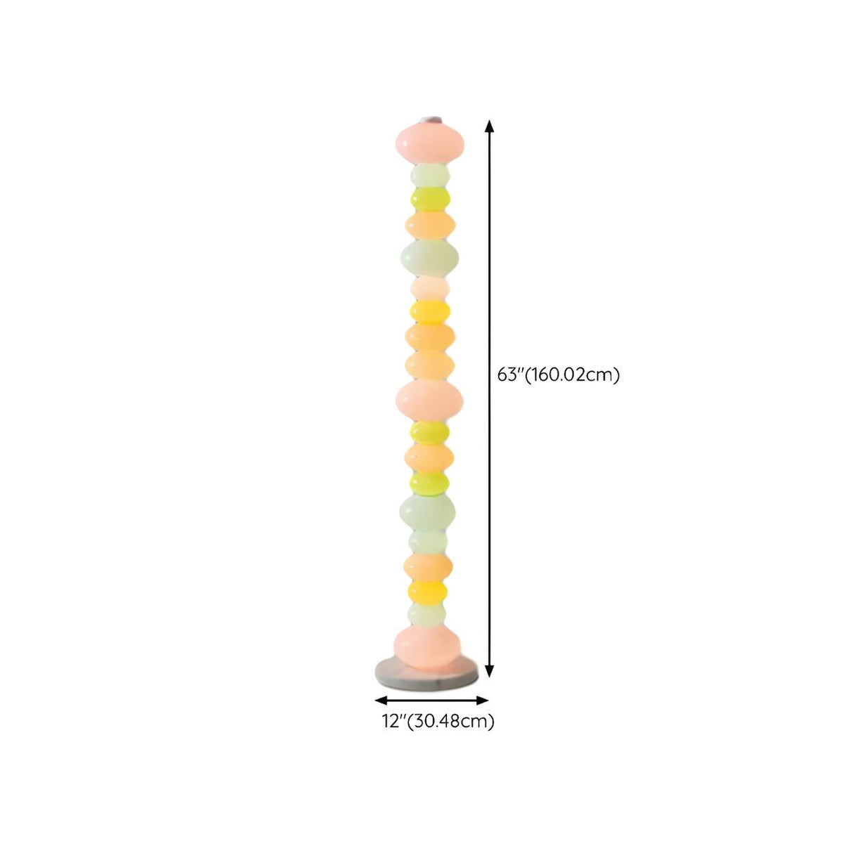 Playful Colorful Stacked Candy Stone Floor Lamp 