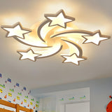 Playful Star-Shaped Dimmable LED Flush Mount Light Image - 1