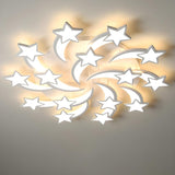 Playful Star-Shaped Dimmable LED Flush Mount Light Image - 8