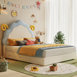 Playful Upholstered Low Clearance Kids Bed with Storage Image - 3