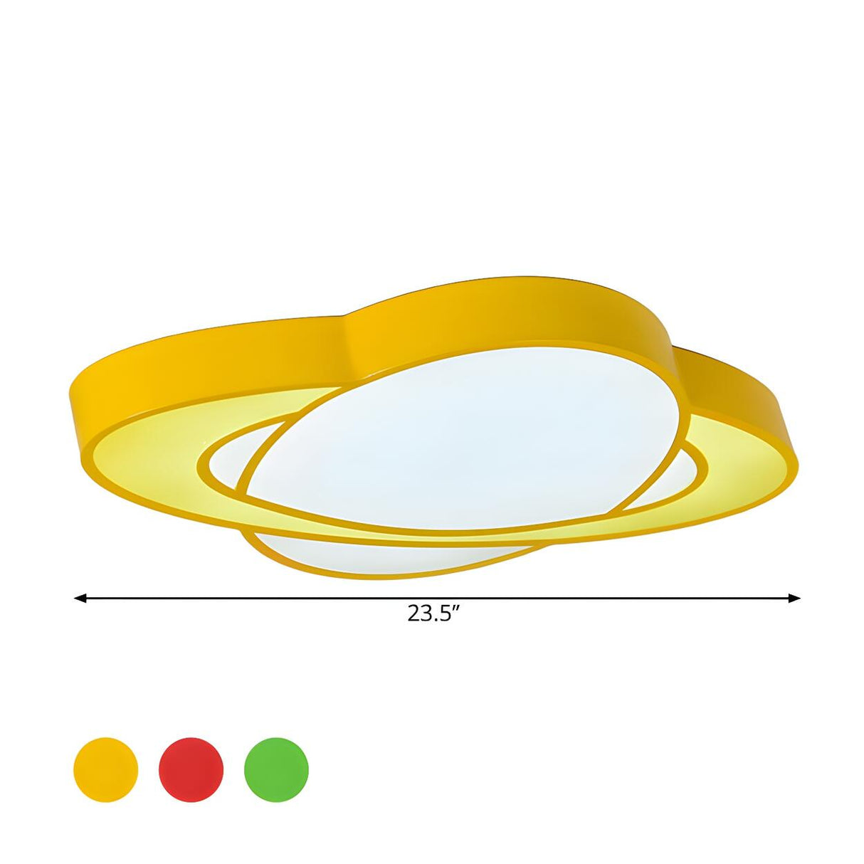 Playful Yellow Planet LED Flush Mount Ceiling Light 