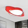 Playful Yellow Planet LED Flush Mount Ceiling Light Image - 4