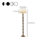 Pleated Shade Modern Stacked Ball Steel Floor Lamp #size