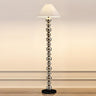 Pleated Shade Modern Stacked Ball Steel Floor Lamp Image - 3