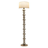 Pleated Shade Modern Stacked Ball Steel Floor Lamp Image - 7