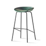 Pleather Bucket Metal Four Legs Footrest Bar Stools Image - 19