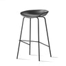 Pleather Bucket Metal Four Legs Footrest Bar Stools Image - 21