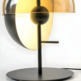 Plug-In Artistic Modern Amber Glass Shade Table Lamp Image - 8