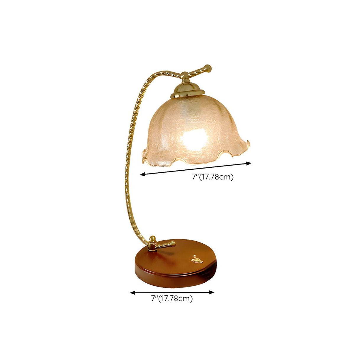 Plug-In Clear Bell Shade Creative Rope Arm Table Lamp 