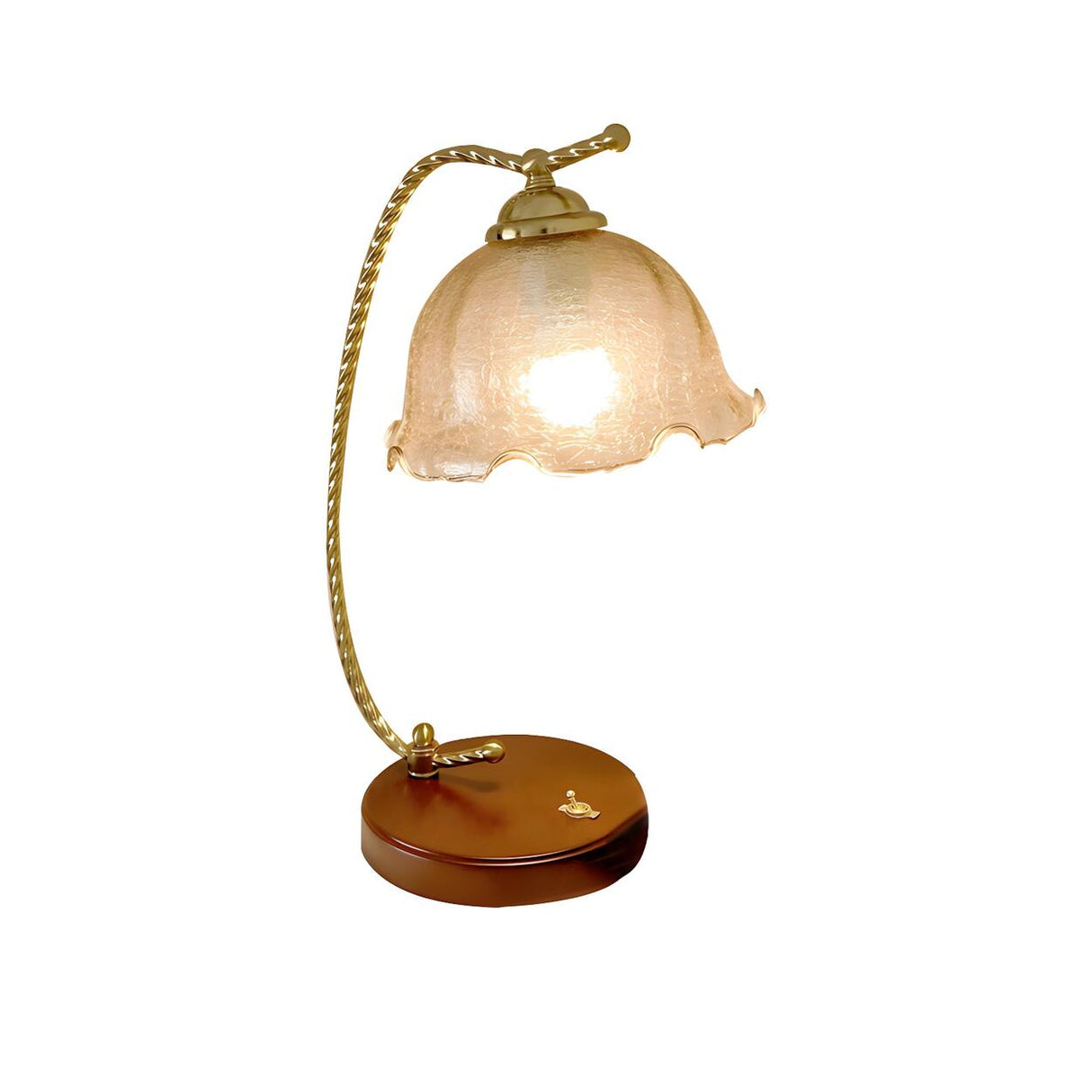 Plug-In Clear Bell Shade Creative Rope Arm Table Lamp Image - 5