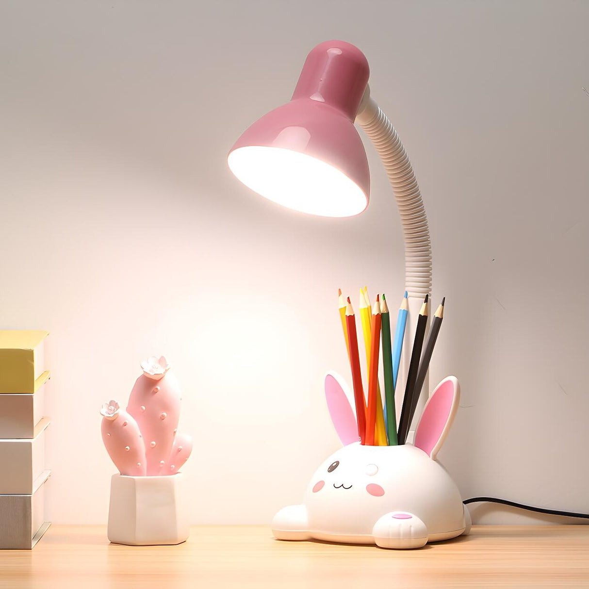 Plug-in Cute Fawn Retractable Children’s Table Lamp Image - 4