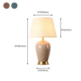 Plug-in Modern Adjustable Height Ceramic Table Lamp #size