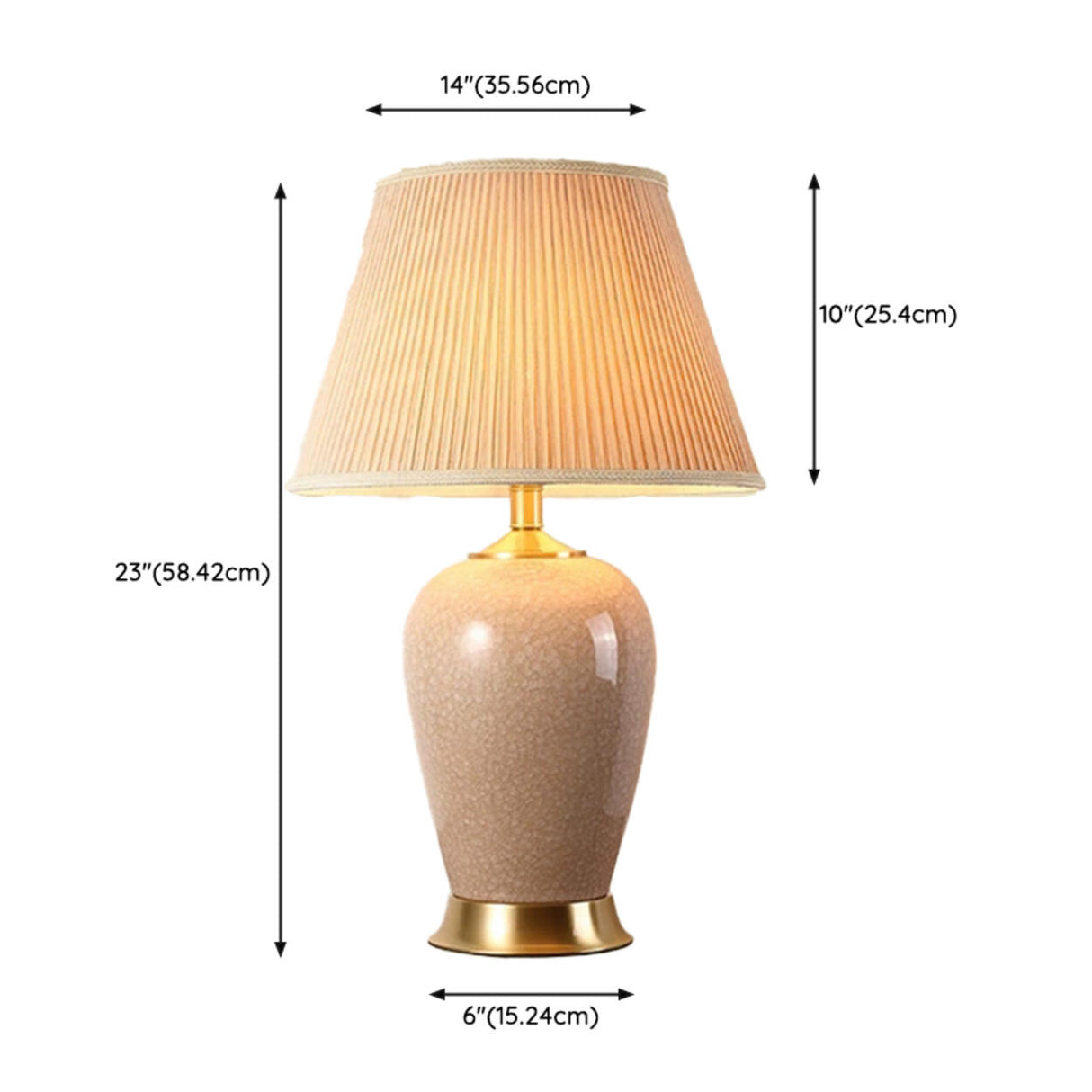 Plug-in Modern Adjustable Height Ceramic Table Lamp Image - 13