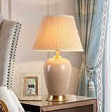 Plug-in Modern Adjustable Height Ceramic Table Lamp Image - 3