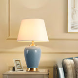 Plug-in Modern Adjustable Height Ceramic Table Lamp Image - 5