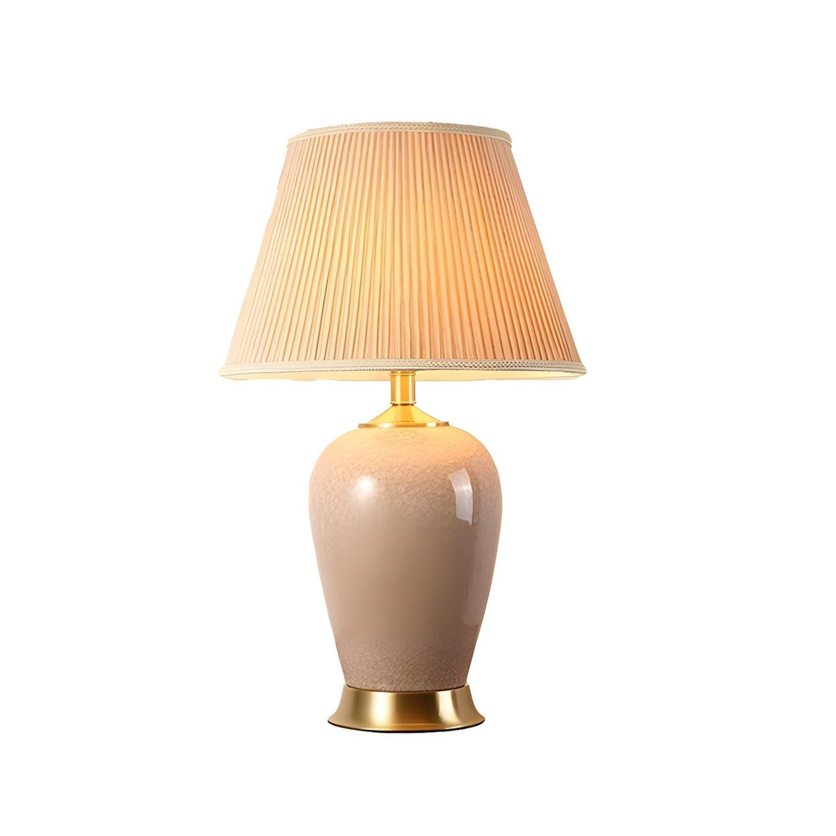 Plug-in Modern Adjustable Height Ceramic Table Lamp Image - 6