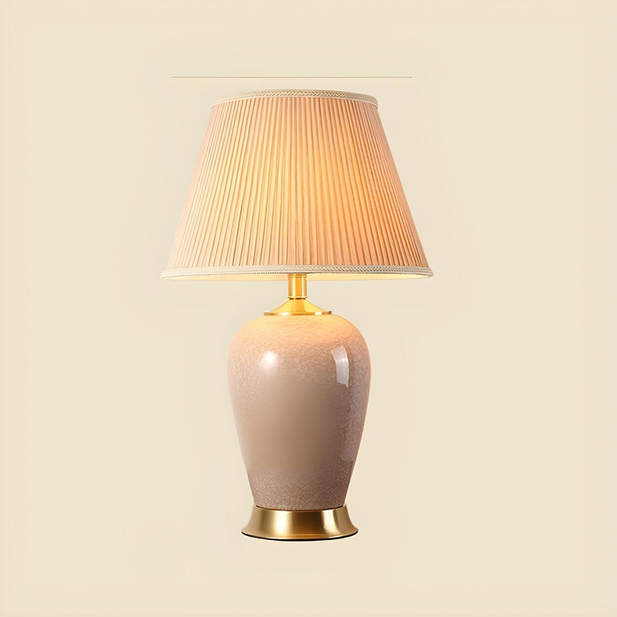 Plug-in Modern Adjustable Height Ceramic Table Lamp Image - 7