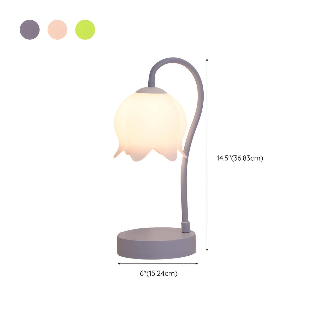 Plug-in Modern Metal Flower Shape Standard Table Lamp 