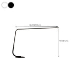 Plug-in Modern Minimalist Linear LED Bedroom Table Lamp #size