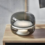 Plug-in Modern Minimalist Round Clear Glass Table Lamp Image - 1