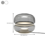 Plug-in Modern Minimalist Round Clear Glass Table Lamp #size