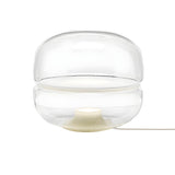 Plug-in Modern Minimalist Round Clear Glass Table Lamp Image - 6