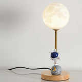 Plug-in Modern Sphere Natural Wood Base Table Lamp Image - 14