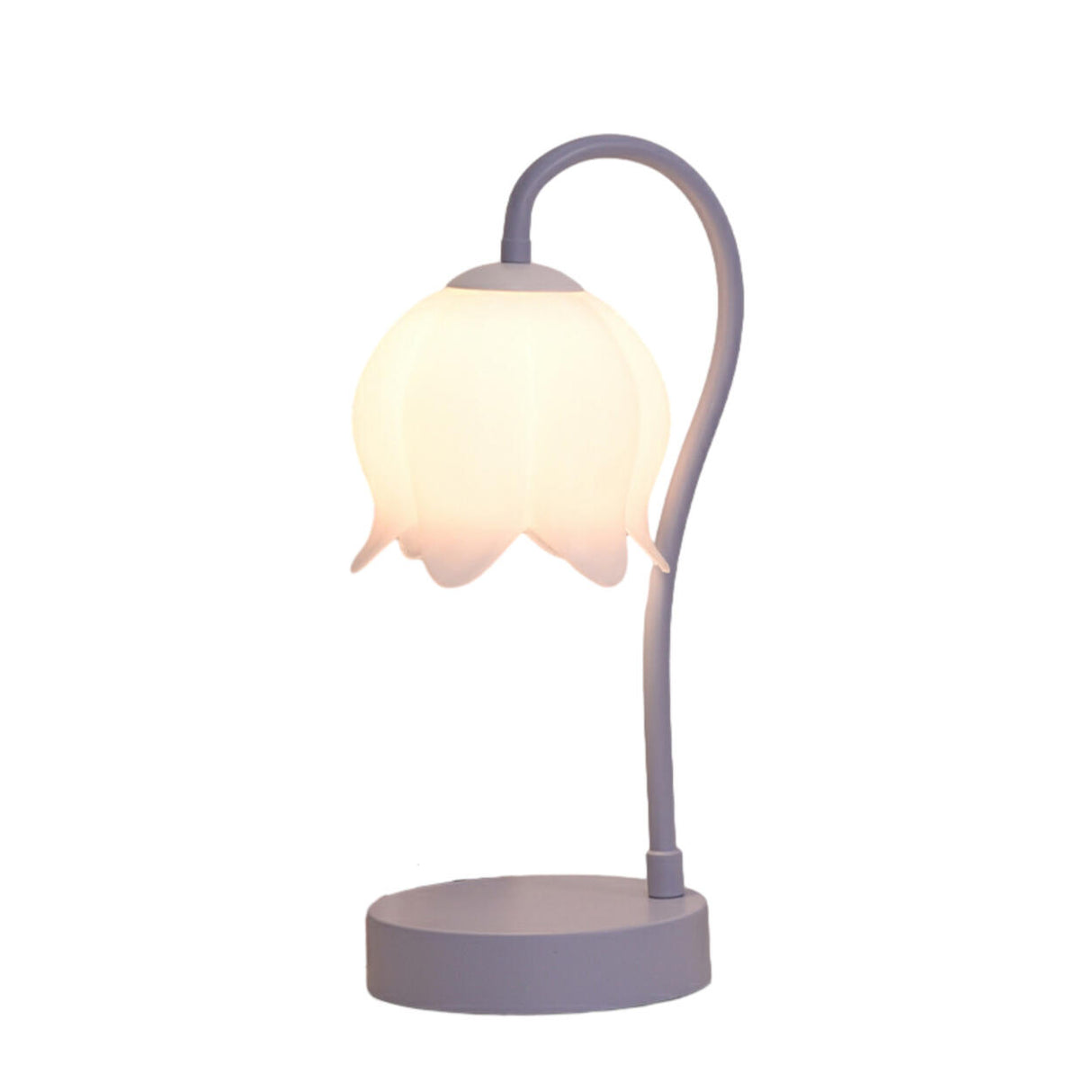 Plug-In Pink Lily of the Valley Bedside Table Lamp Image - 5