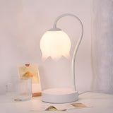 Plug-In Pink Lily of the Valley Bedside Table Lamp Image - 8