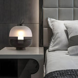 Plug-in Simple Round Lantern Dome Glass Table Lamp Image - 3