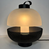 Plug-in Simple Round Lantern Dome Glass Table Lamp Image - 7