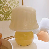 Plug-In Small Cute Yellow Geometric Bedside Table Lamp Image - 10