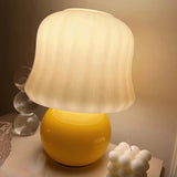 Plug-In Small Cute Yellow Geometric Bedside Table Lamp Image - 8