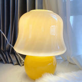 Plug-In Small Cute Yellow Geometric Bedside Table Lamp Image - 9