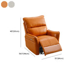 Plug-In USB Orange Leather Swivel Power Relax Recliner Image - 19