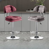 Pneumatic Leather Adjustable Cushion Swivel Bar Stool Image - 1