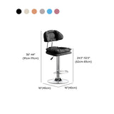 Pneumatic Leather Adjustable Cushion Swivel Bar Stool #size