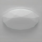 Polygon Symmetrical White Plastic LED Flush Mount Light Image - 7