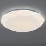 Polygon Symmetrical White Plastic LED Flush Mount Light Image - 8